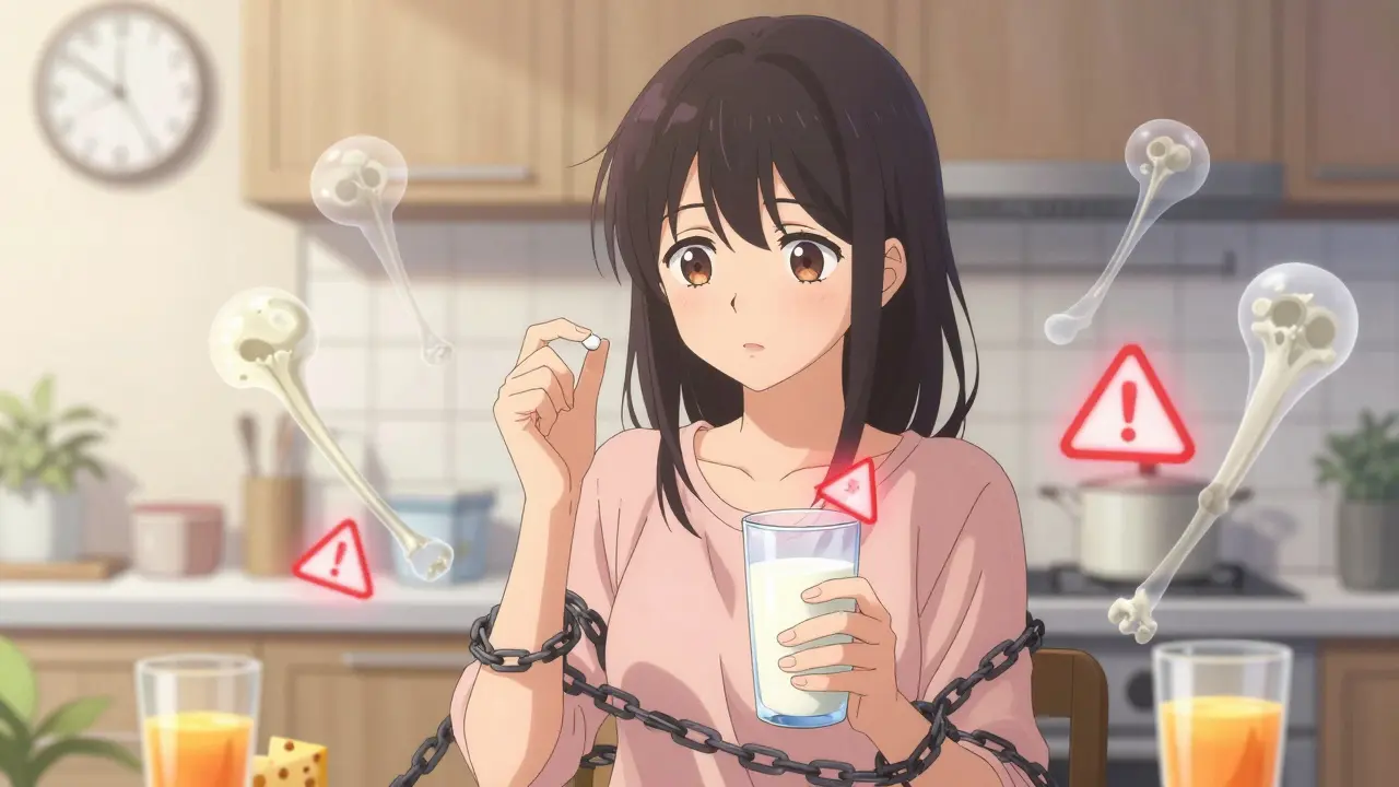 Dairy Products and Bisphosphonates: How Food Interference Ruins Bone Medication