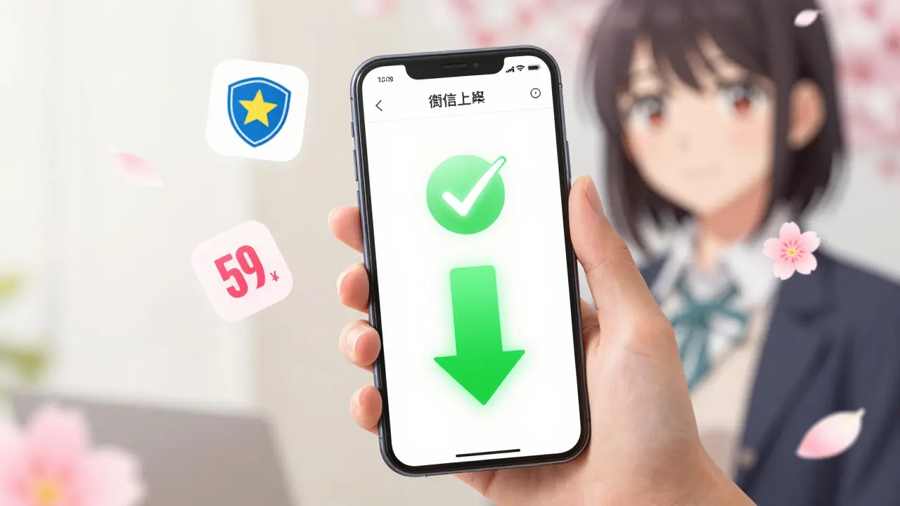 Phone screen showing discounted prices and trusted pharmacy options